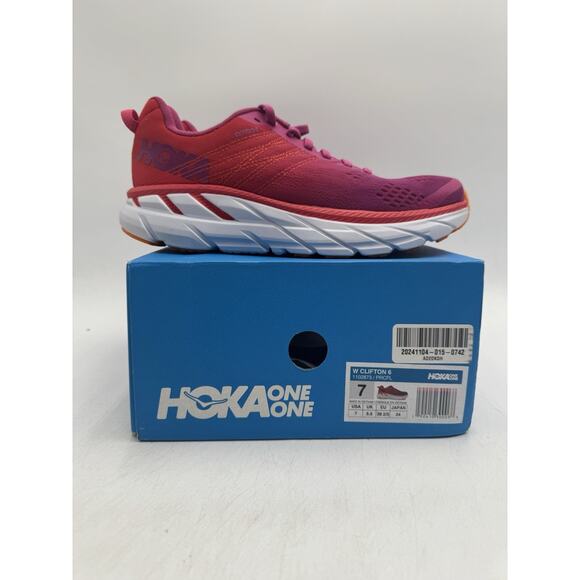 Hoka One CLIFTON 6 Women's USED Running Sneaker Pink US Size 7 Medium - Picture 11 of 11